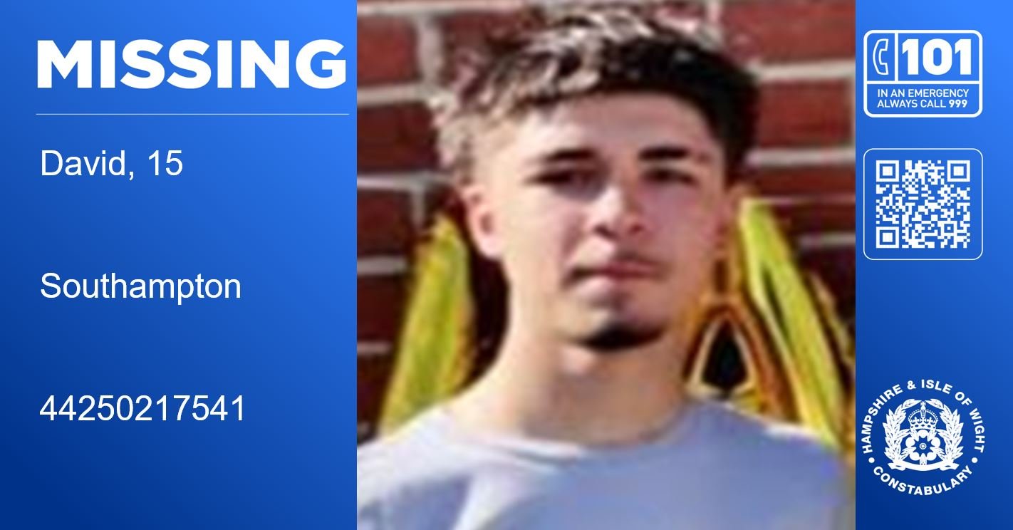 Have you seen missing teenager David from Southampton?