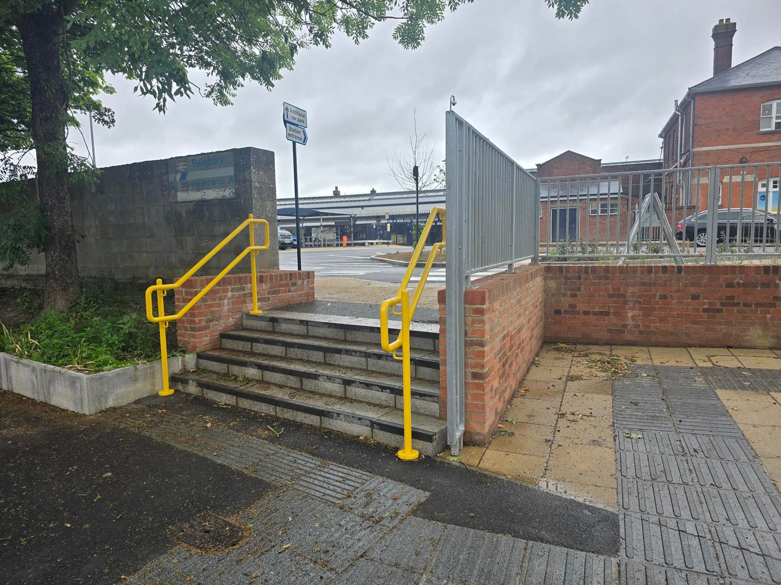 Newly remodelled forecourt at Salisbury Railway Station provides a grand entrance to a historic city