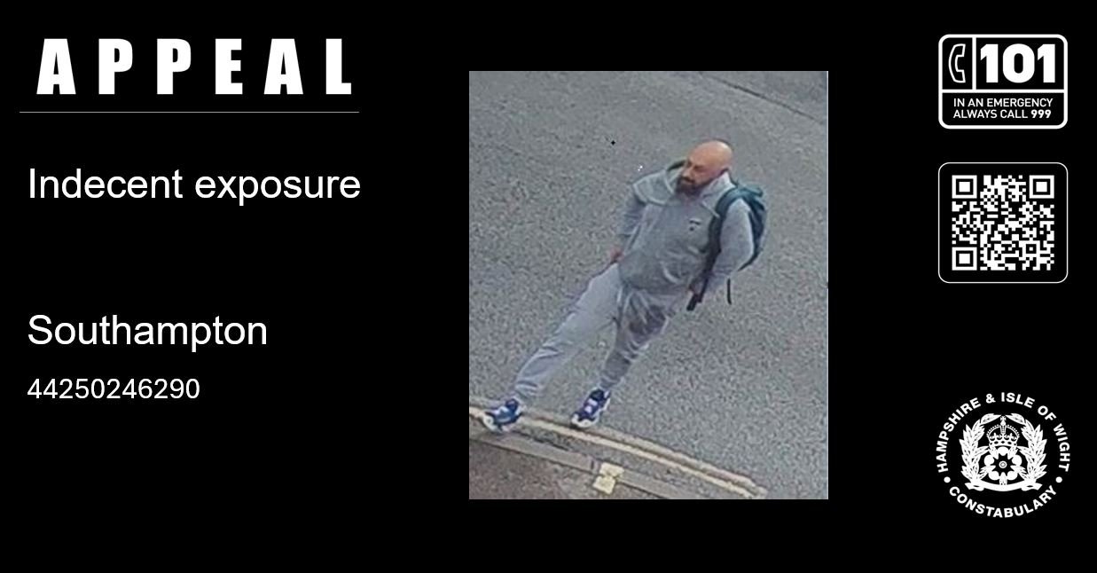 Appeal after indecent exposure in Southampton