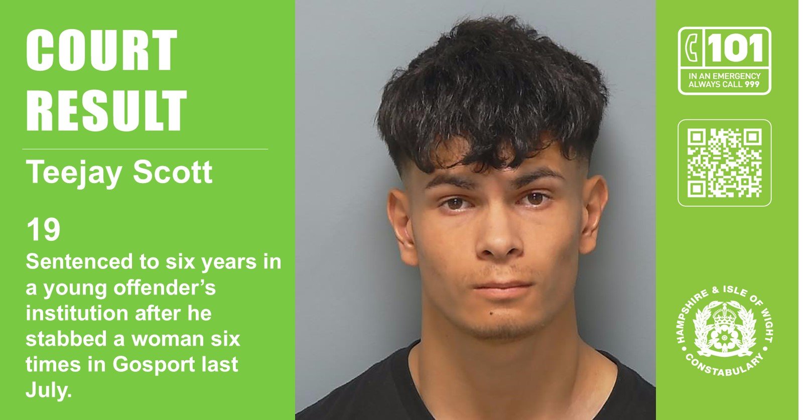 Man given six year sentence after he stabbed a woman six times in Gosport
