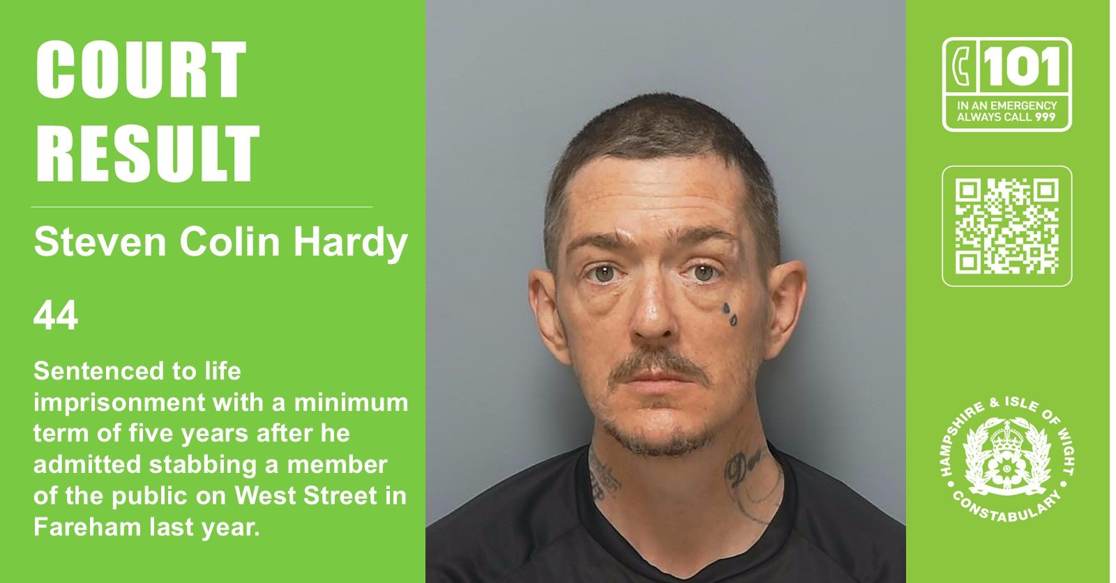 Man jailed after stabbing a member of the public on West Street in Fareham