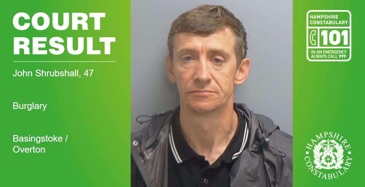 Man jailed for four years for Basingstoke and Overton burglaries