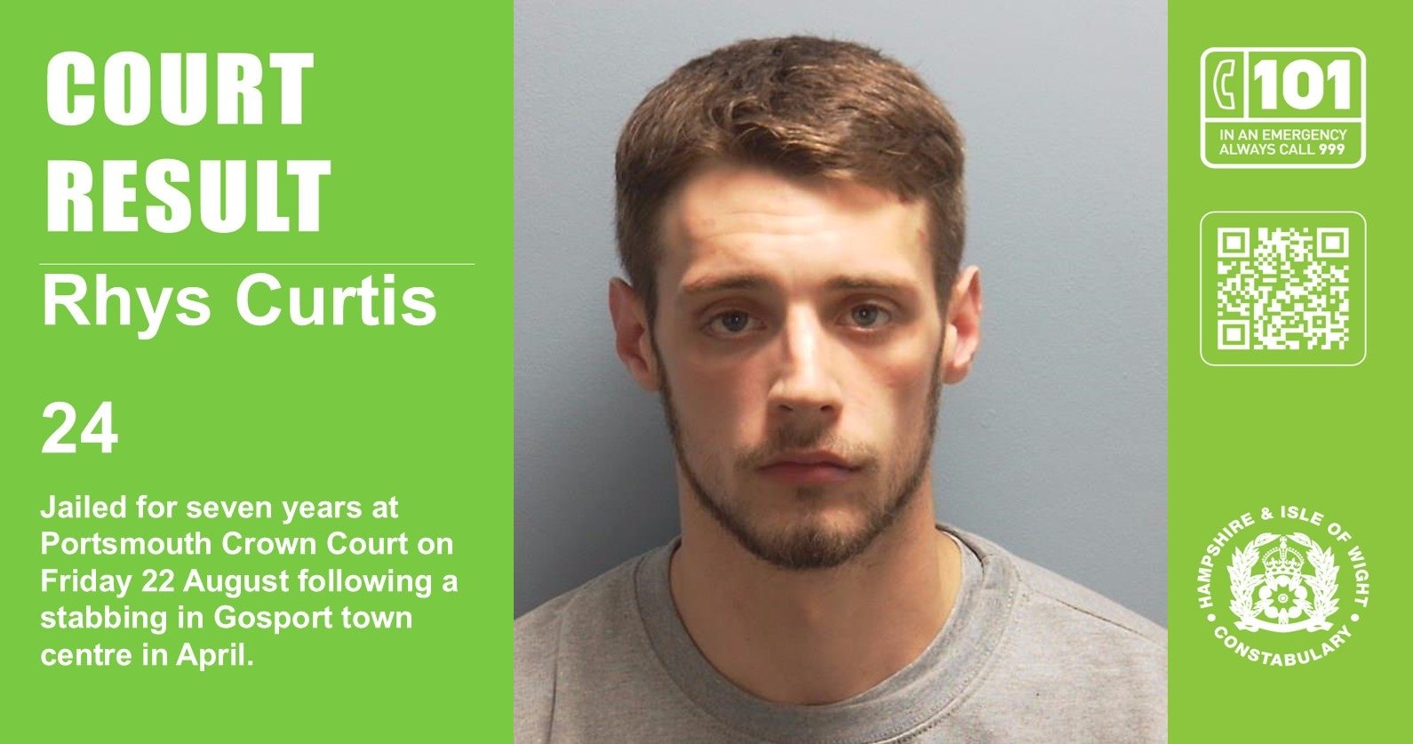 Man jailed for seven years following stabbing in Gosport town centre