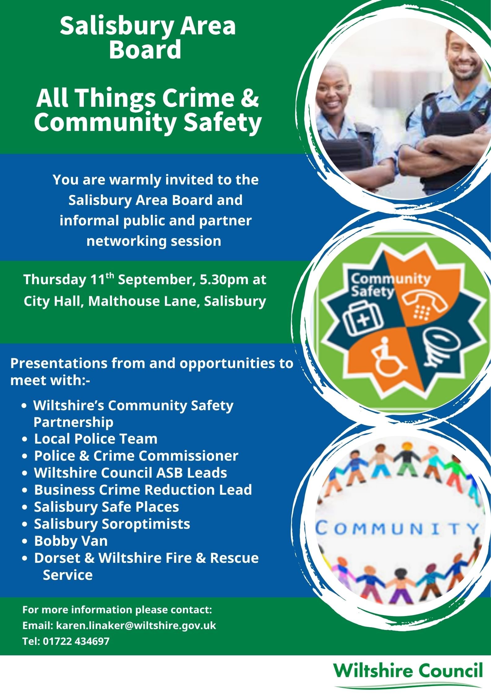 Salisbury Area Board returns to City Hall with a focus on crime and community safety