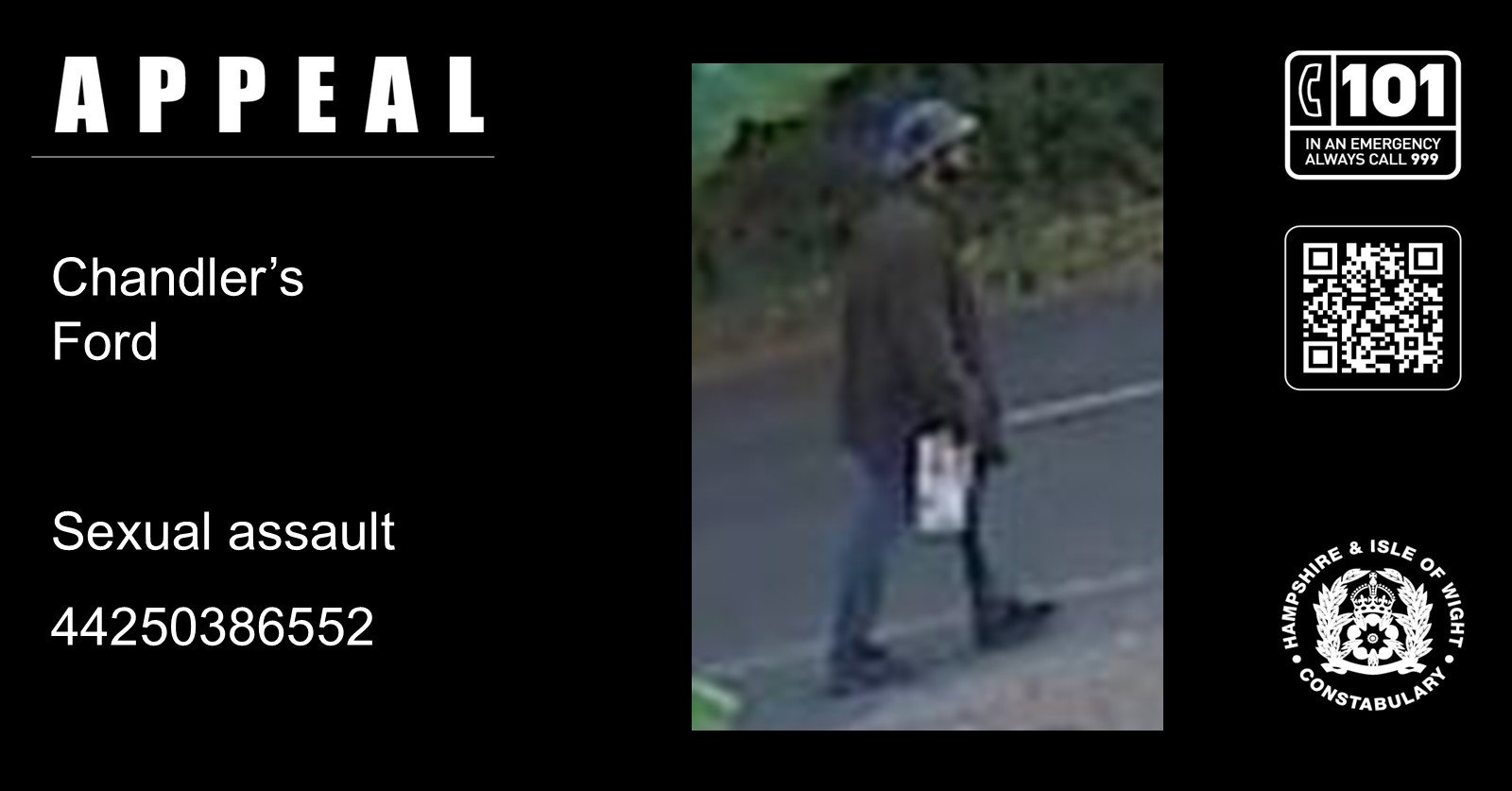 CCTV image released as part of Chandler’s Ford sexual assault investigation