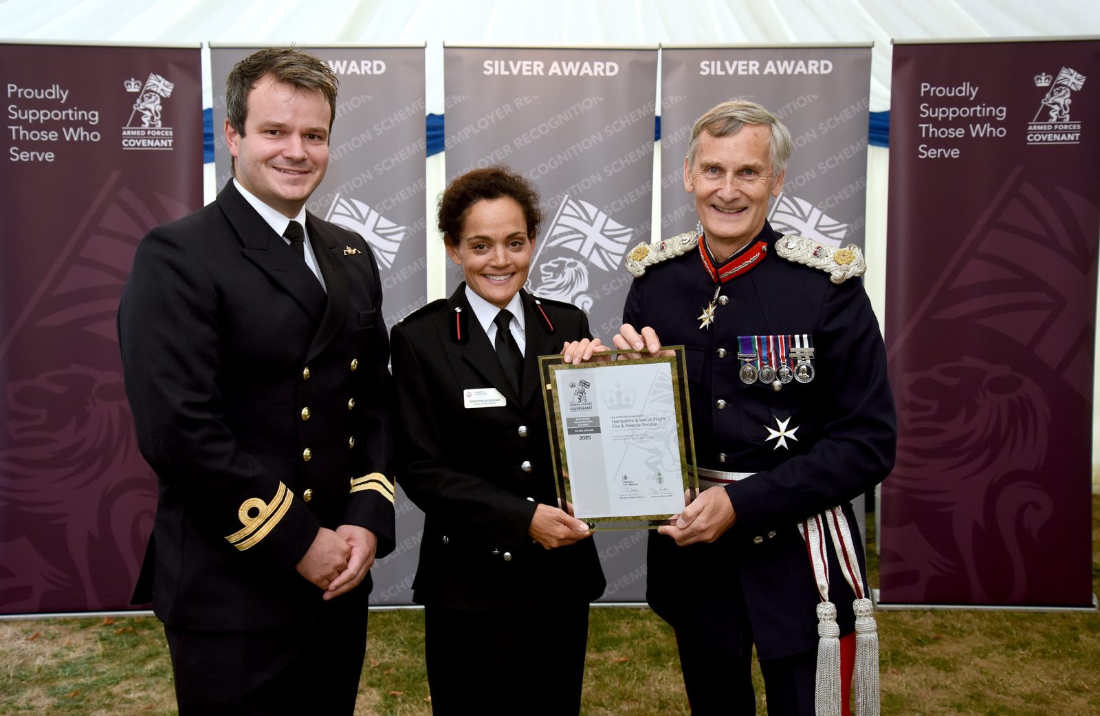 Fire service recognised for armed forces commitment