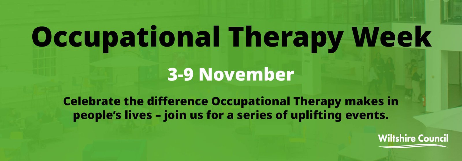 People wanting to find out about the latest disability equipment and technology aids to help promote independence are invited to a Disability Equipment Fair next month. As part of Occupational Therapy Week, Wiltshire Council is hosting the fair on Wednesday 5 November, from 12.30pm to 4pm in the Atrium at County Hall, Trowbridge with 34 stalls featuring equipment companies, charities, and information services.