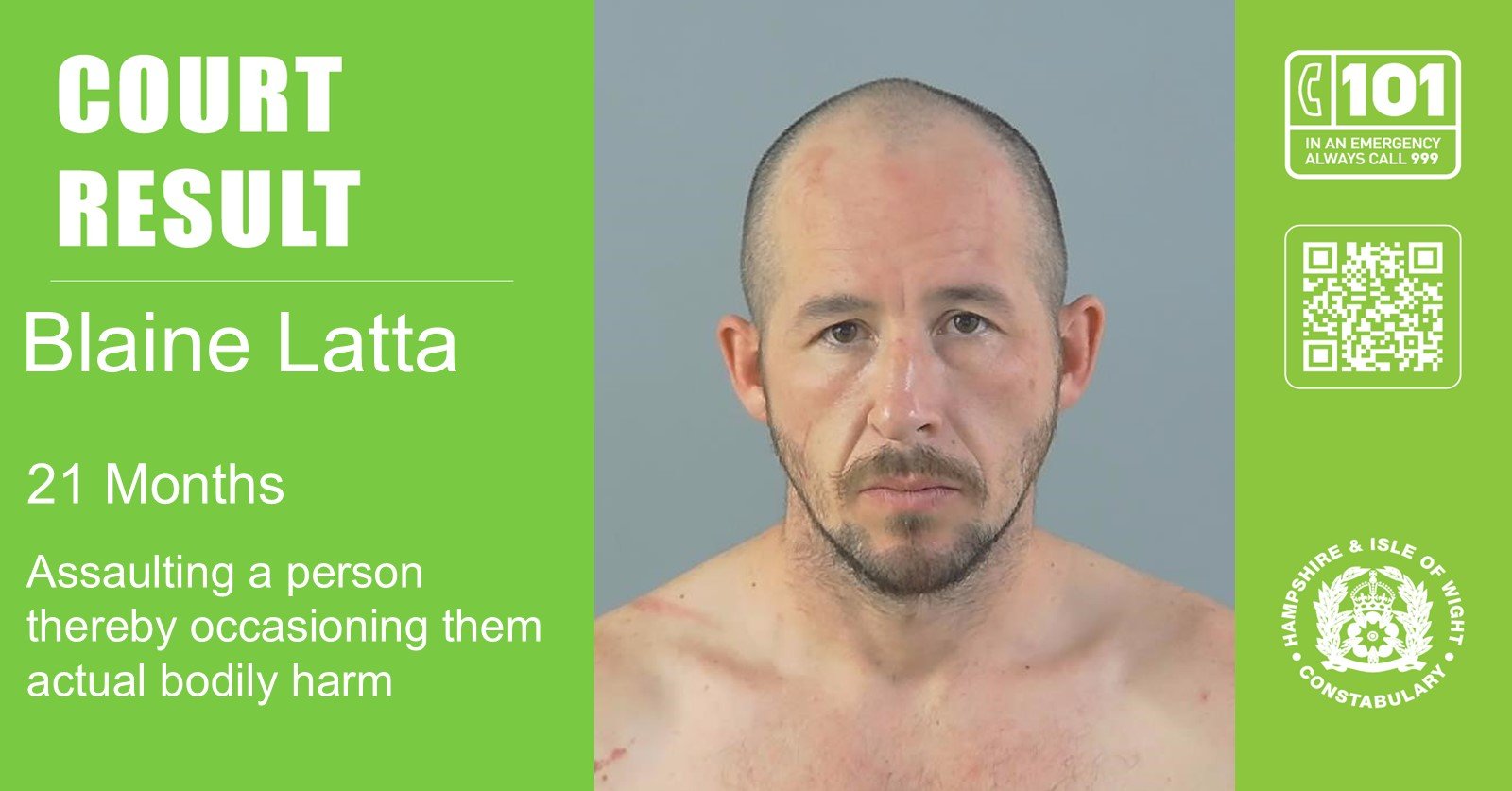 Man, 33, jailed for 21 months following assault in Southampton