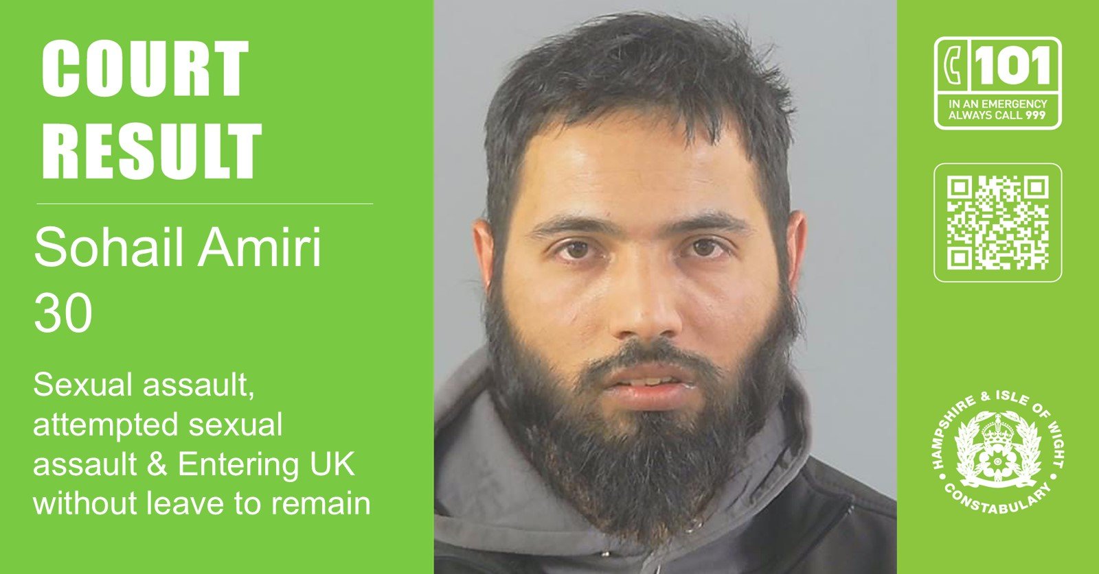 Afghan national jailed for three years for sexual offences against women in Southampton
