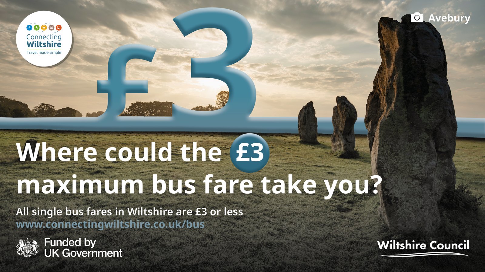 Explore Wiltshire this Spring with £3 bus fares