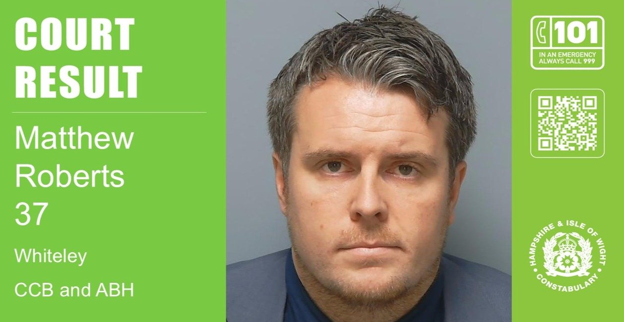 Man sentenced to two and a half years in prison for controlling or coercive behaviour in Whiteley