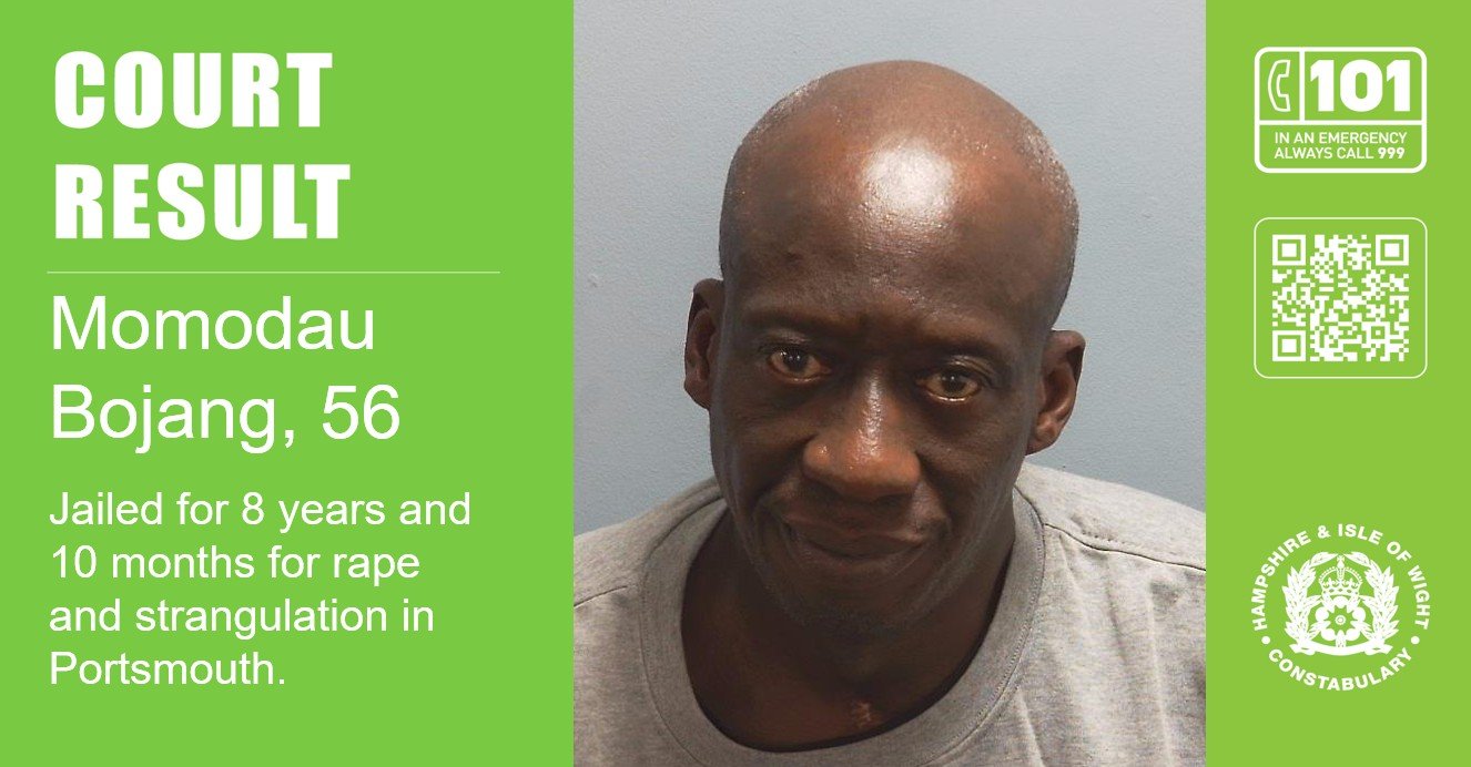 Man, 56, jailed for more than eight years for offences including rape in Portsmouth