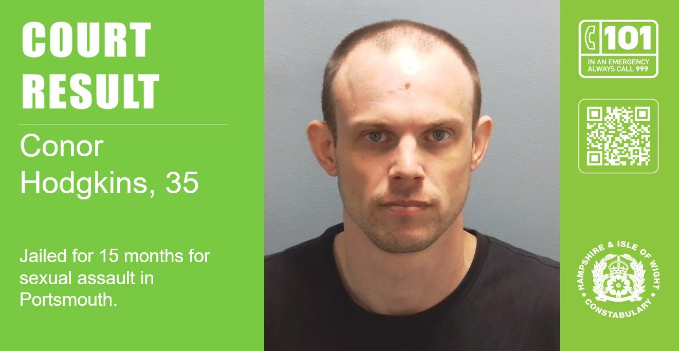 Man jailed for one year and three months for sexual assault in Portsmouth