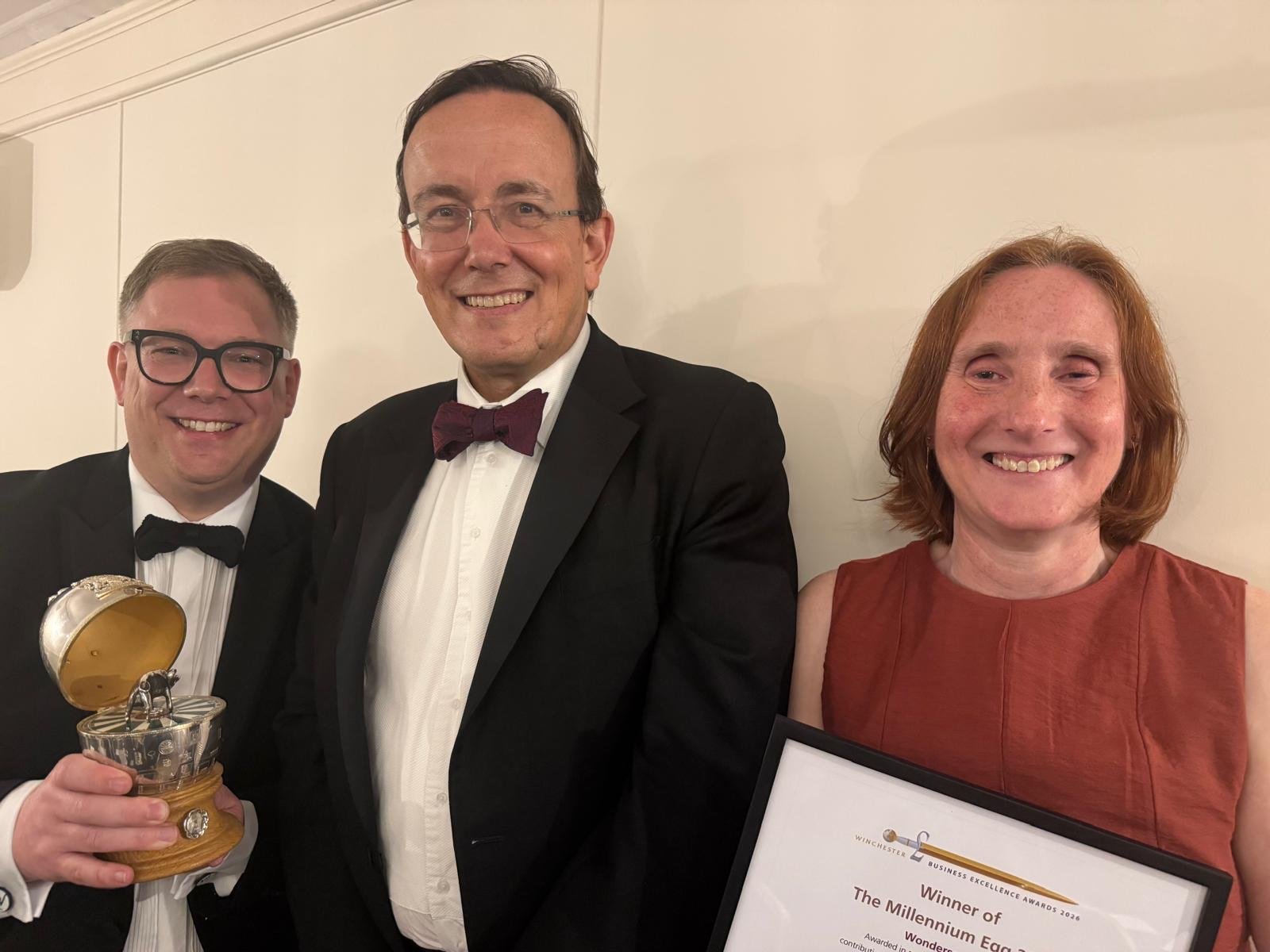 Winchester City Council Millennium Egg recognises outstanding work of Wonderseekers
