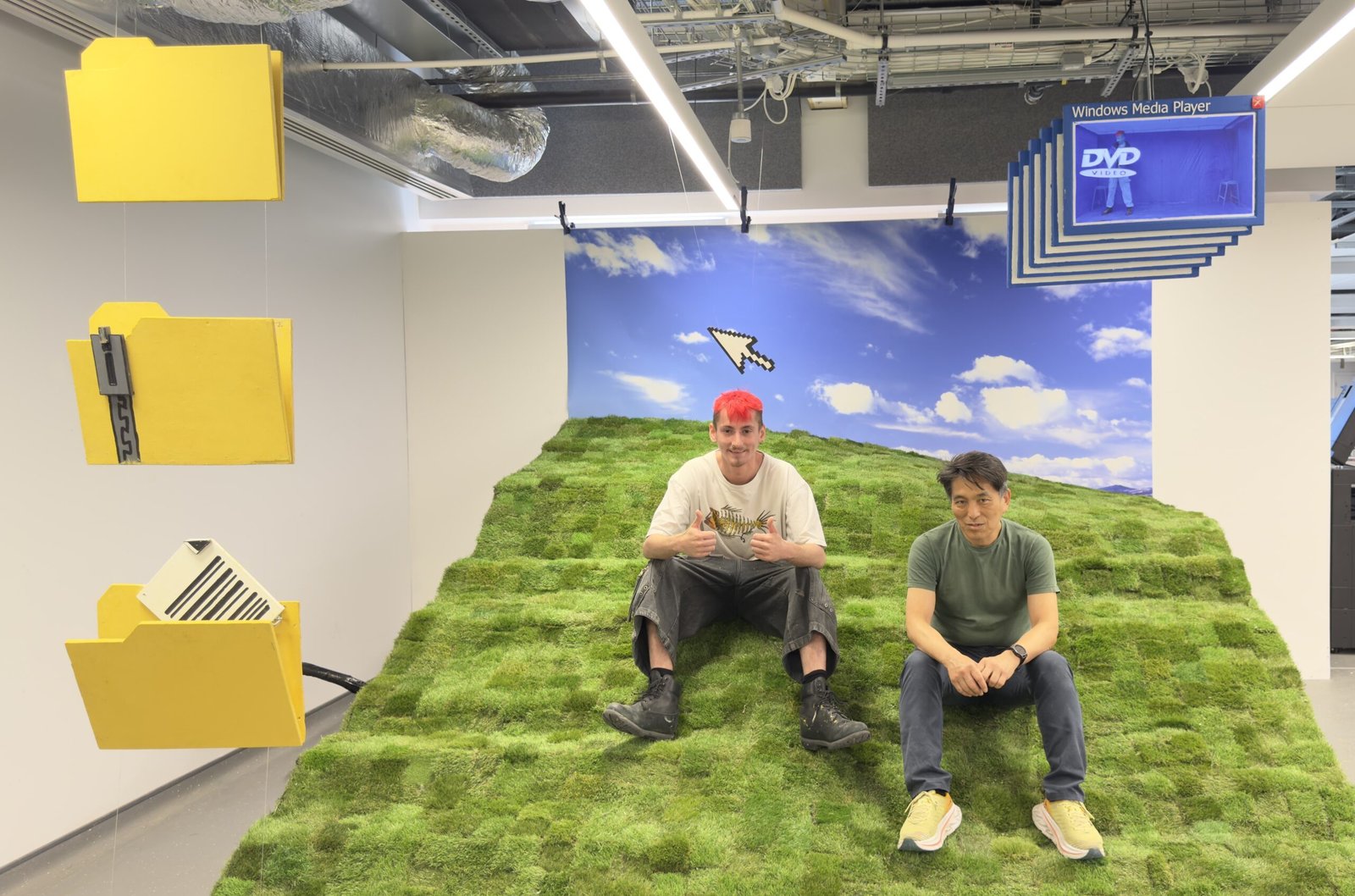 Student recreates iconic Microsoft wallpaper as giant sculpture
