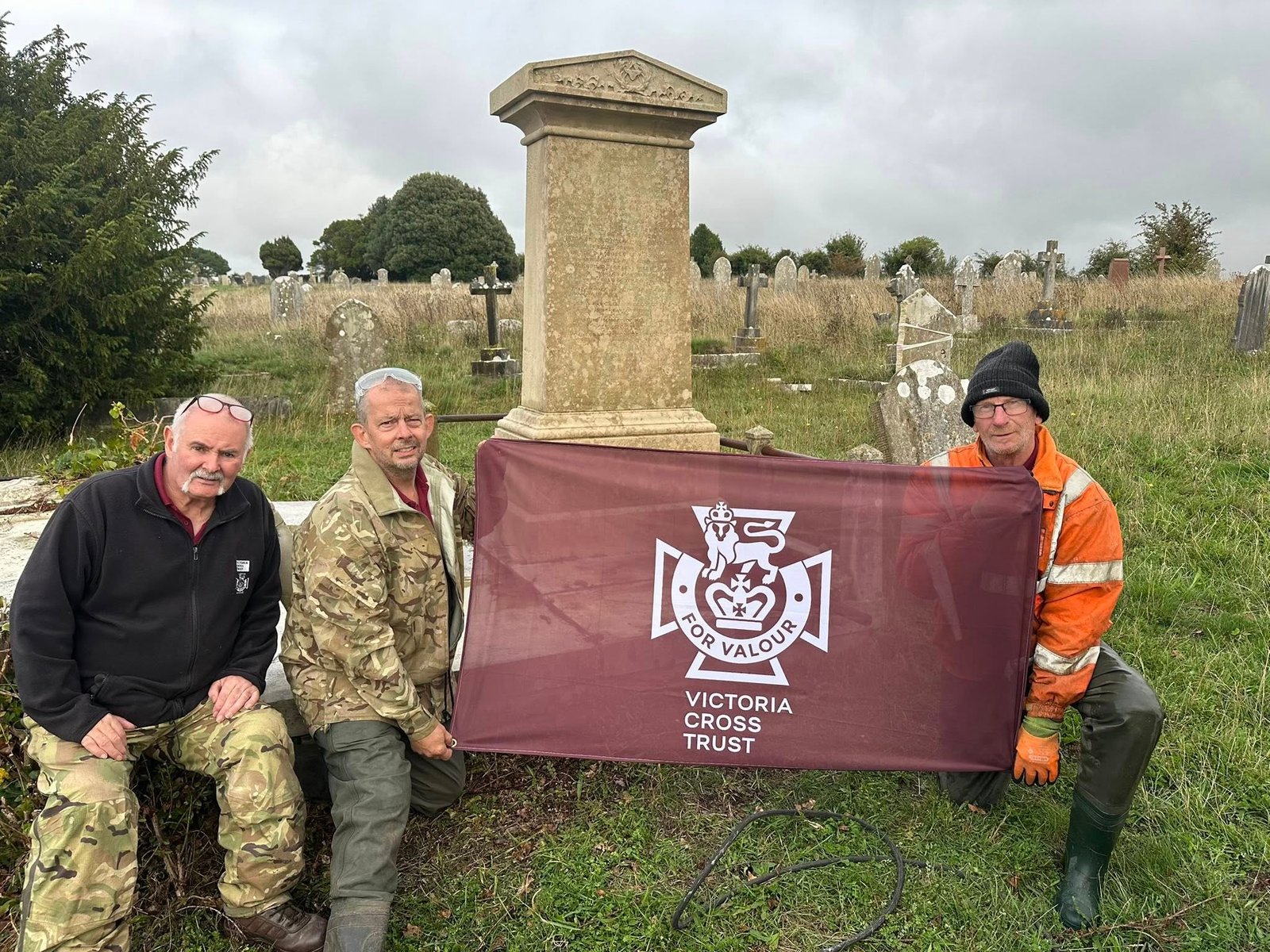 the Victoria Cross Trust Volunteers return to Island to restore military graves