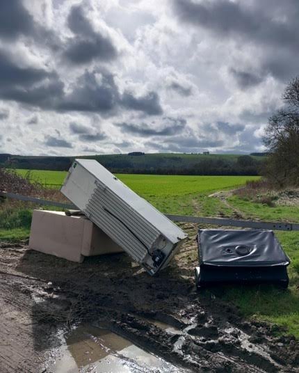 Farmer's vigilance helps tackle countryside fly-tipping – and earns them a reward