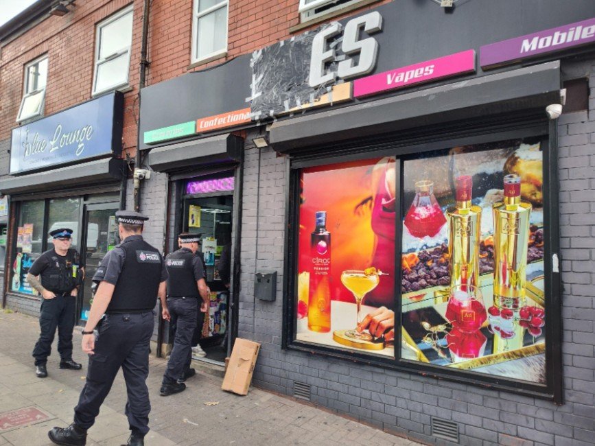 Nitrous oxide and steroids seized while stores are shut during week of proactive action in Bolton