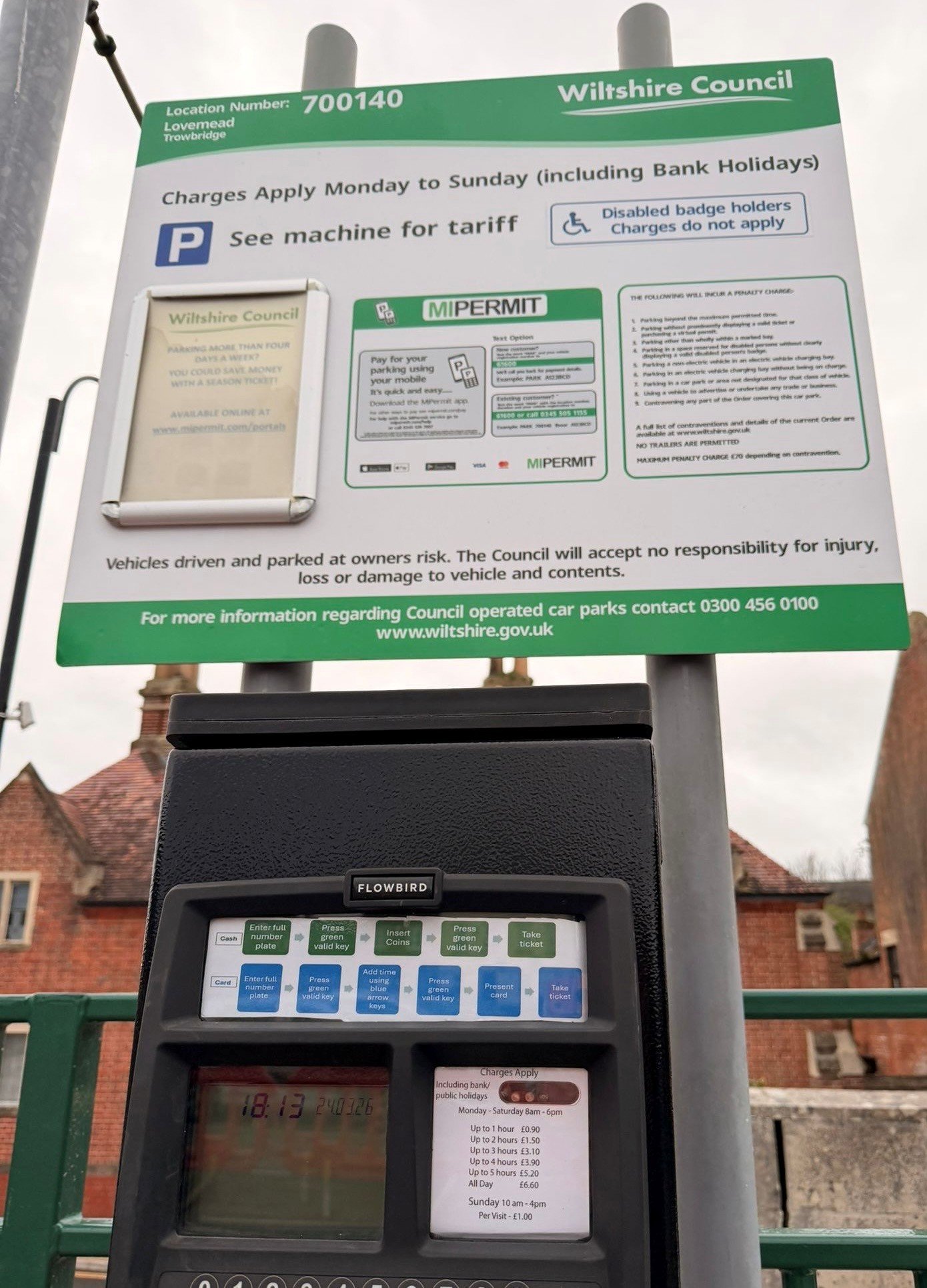 Changes to parking charges in Wiltshire Council car parks to begin on 1 September