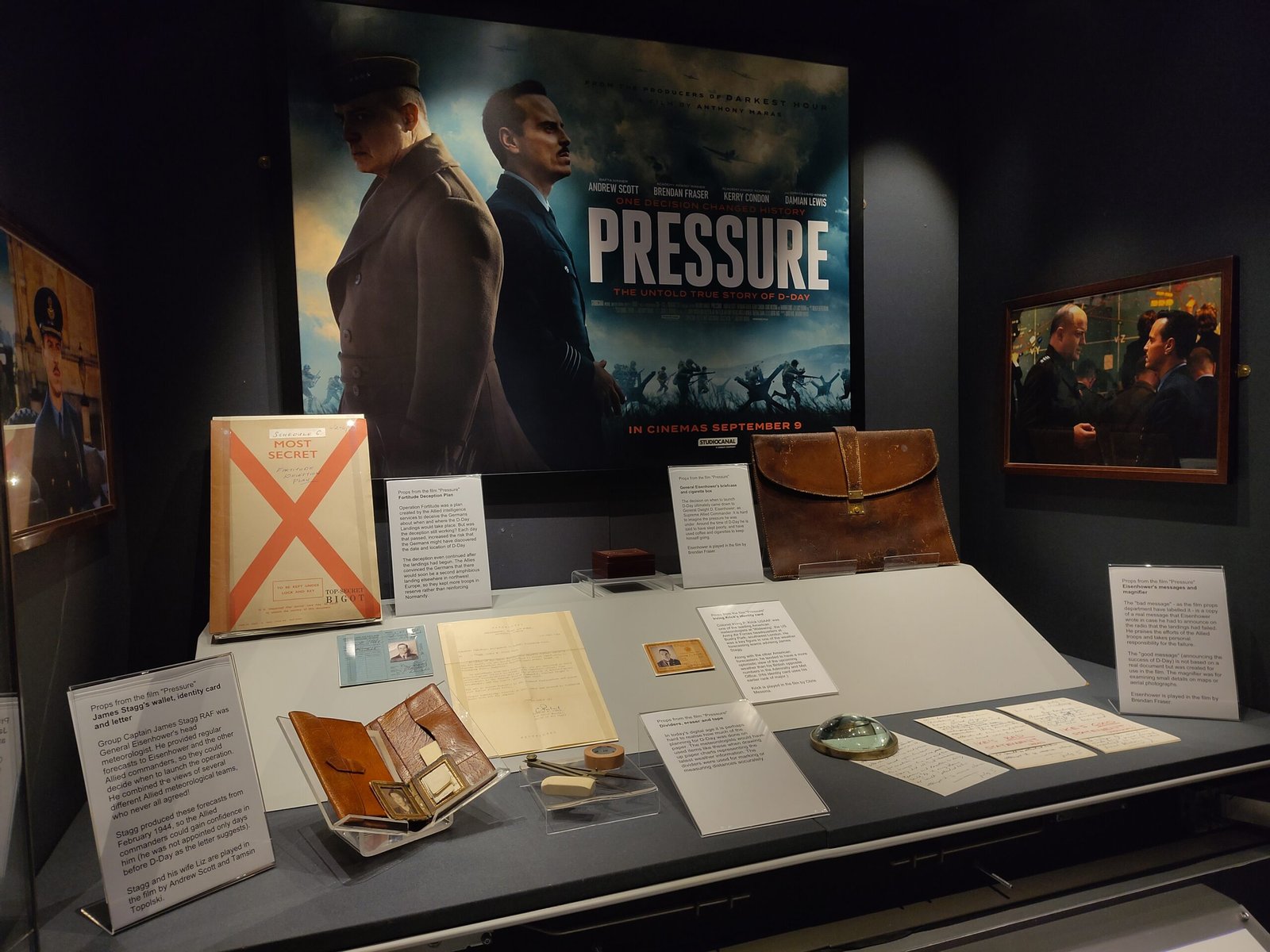 Film props from STUDIOCANAL’S new film Pressure on display at The D-Day Story
