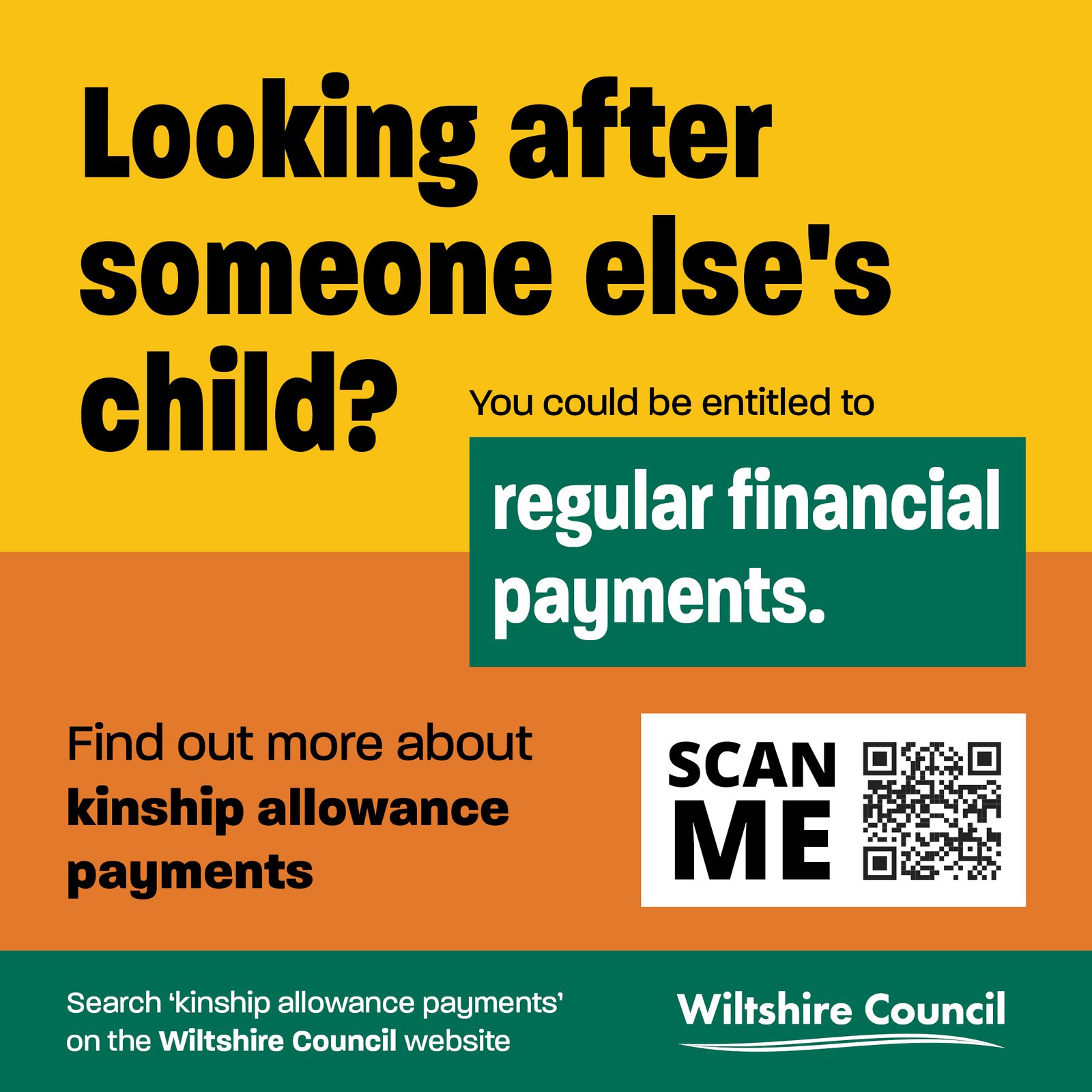 Looking after someone else’s child Campaign highlights financial payments available in Wiltshire