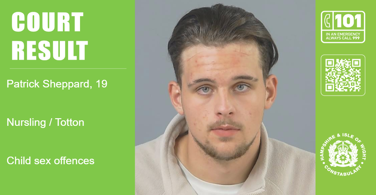 Southampton man, 19, jailed for child sex offences